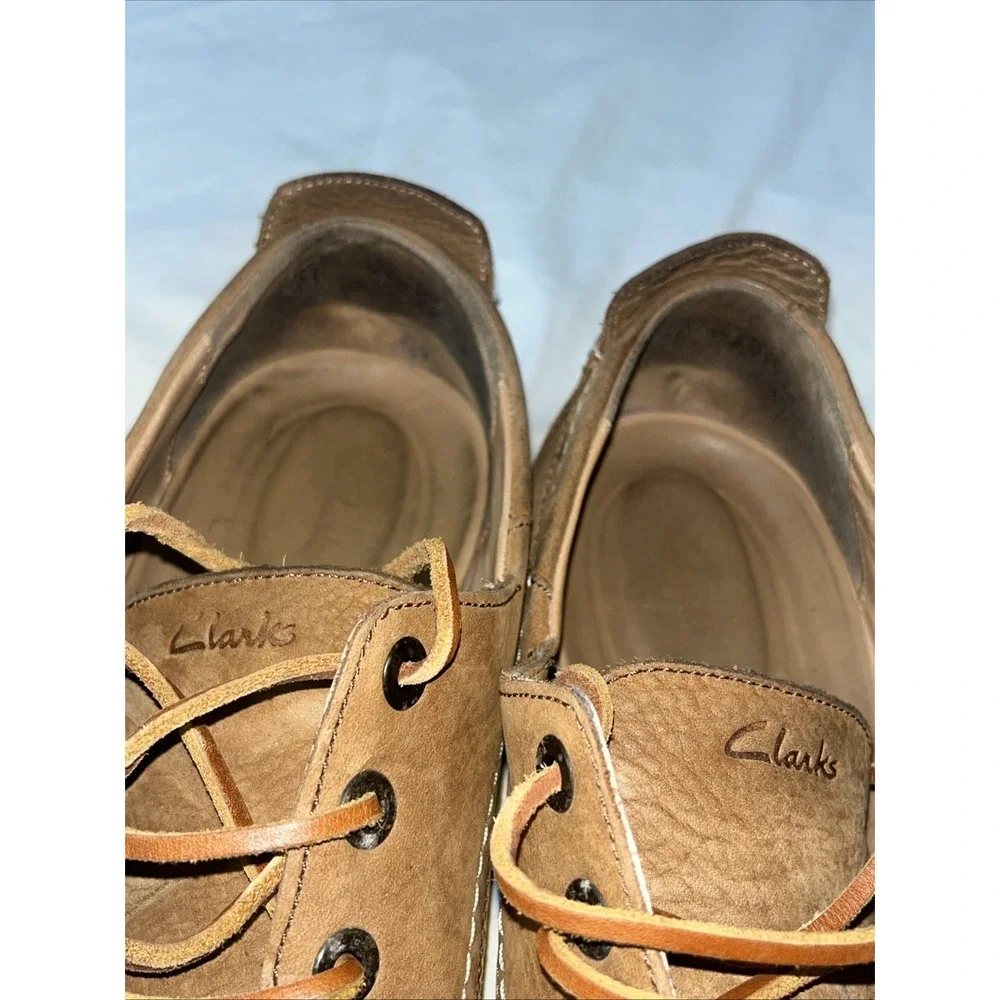 Clarks Originals Men's Size 10.5 Wallabee Tan Leather Dress Casual Shoes‎ Clean